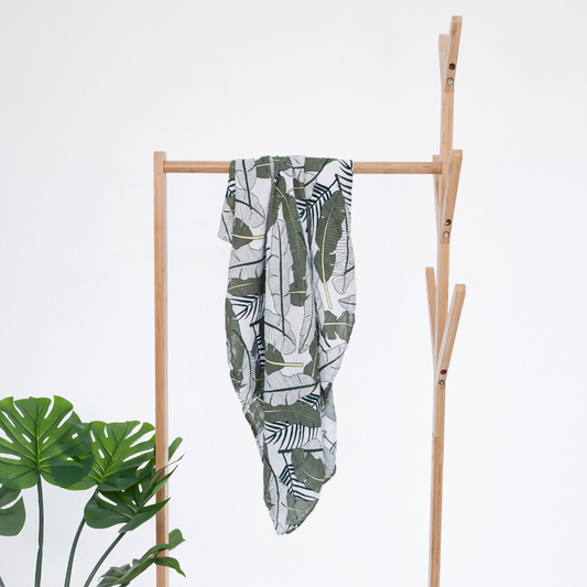 Baby Muslin Swaddle | Tropicana Leaves