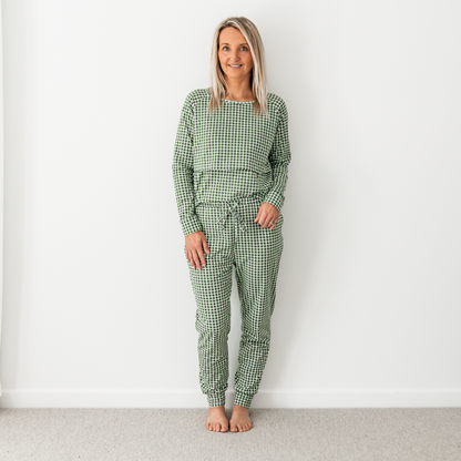Milkbar Breastfeeding Sleepwear Set | Forest Gingham
