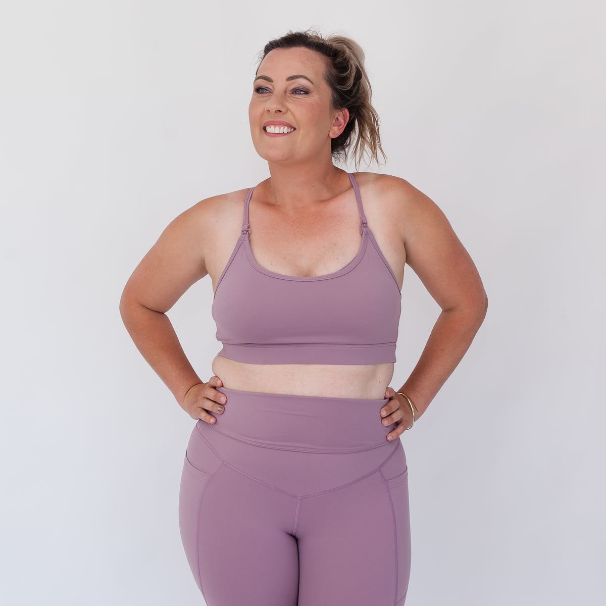 Milkbar Active Breastfeeding Bra Mauve Milkbar Maternity